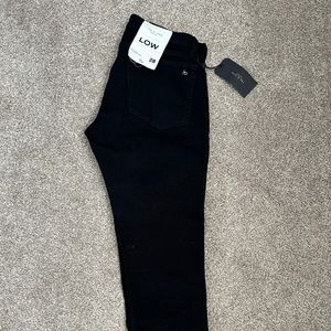 Rag & Bone slim boyfriend cropped jeans size 28 black